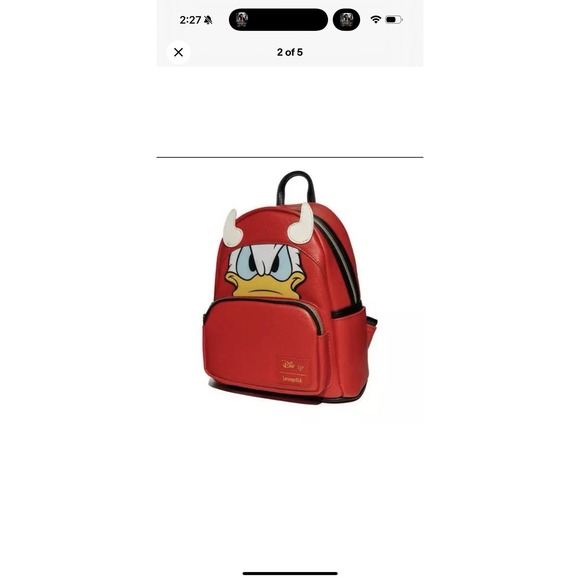 Loungelfy Disney Donald Duck Devil Donald Cosplay Mini-Backpack IN-HAND‎ main image 2